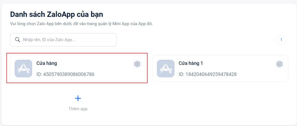 Tạo Zalo App