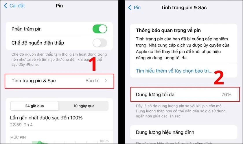 Pin iPhone Dưới 80%